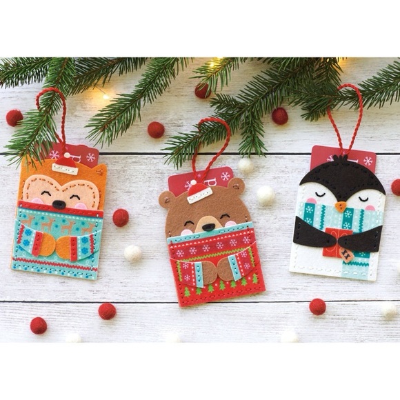 Other - R14. Felt Appliqué Ornaments 3-Pack NEW